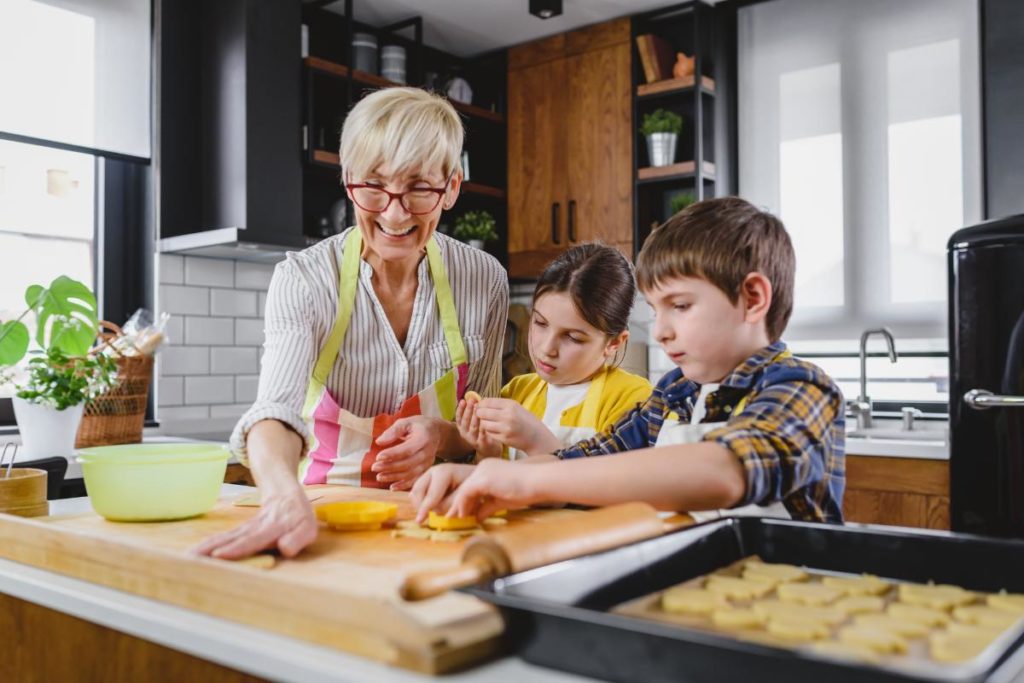 a senior bakes with kids one of the activities to do with grandkids