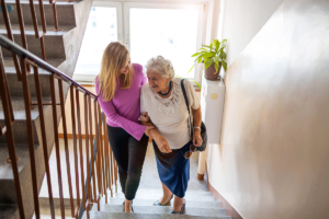 a senior receives in home respite care services